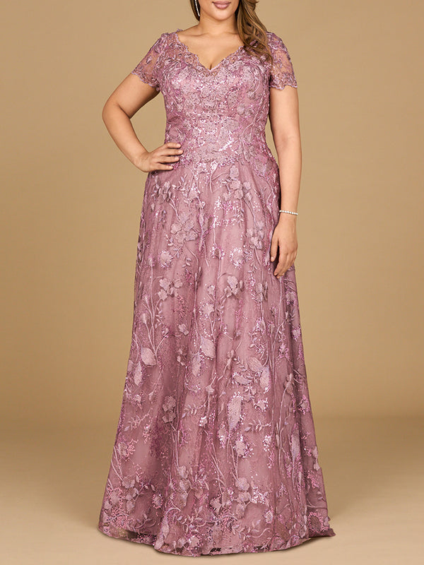 Tonal Lace Ballgown | 29017