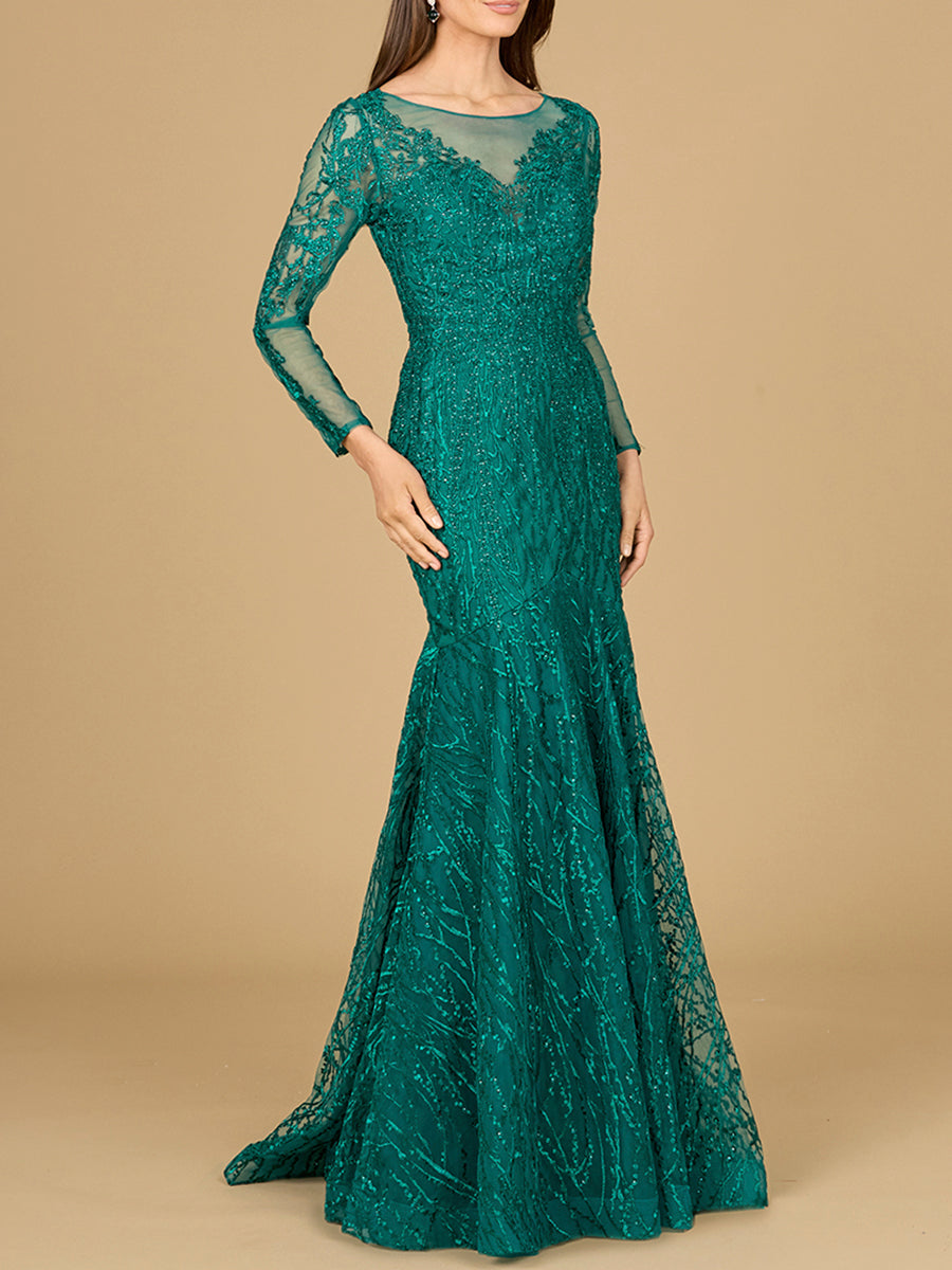 chinese dress ladies Emerald Green Mermaid Lace Prom Formal Dress EN3301 Size 2 / Green
