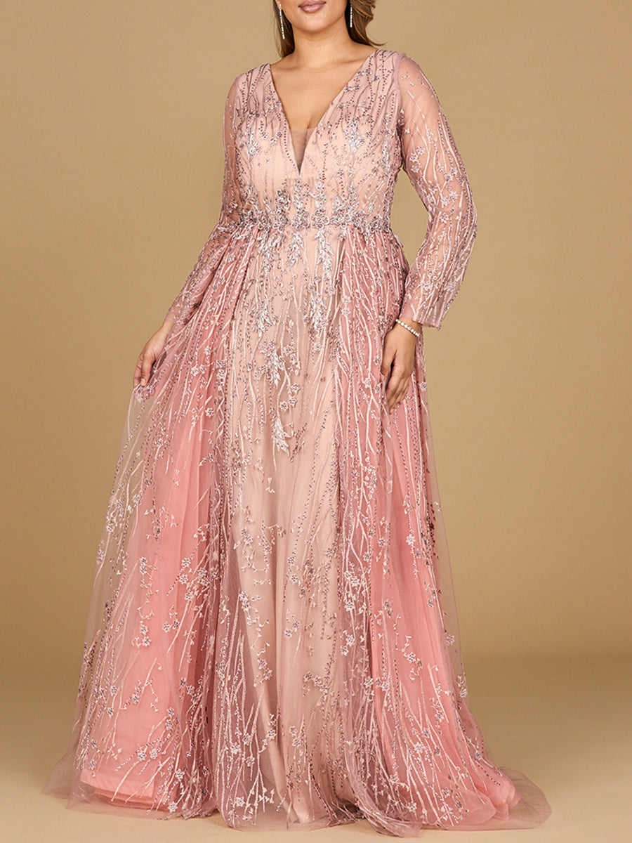 Elegant Overskirt Dress with Long Sleeves Lara New York Elegant Overskirt Dress with Long Sleeves Lara New York