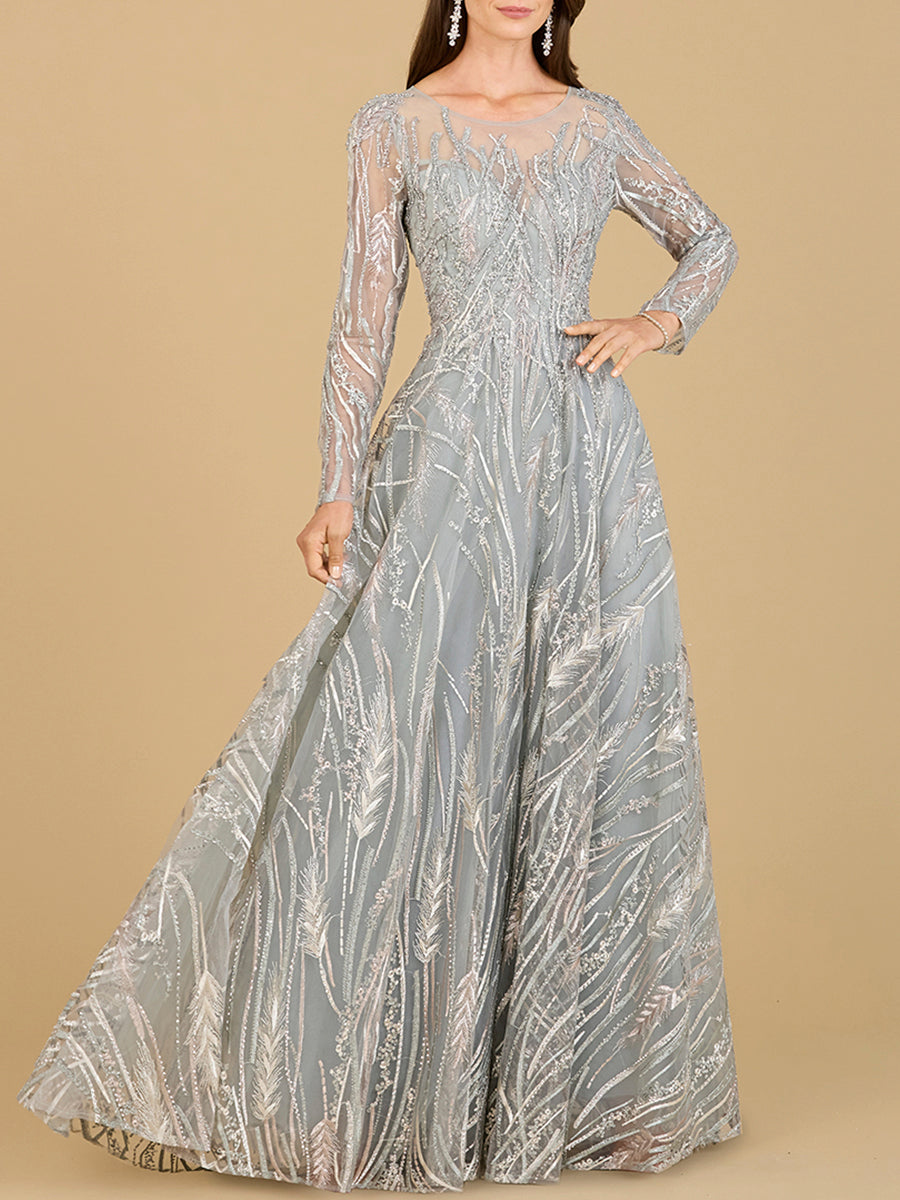 new york dresses long sleeve Long Sleeve A Line Bridal Lace Wedding Dress MGNY Madeline Gardner New York 2468