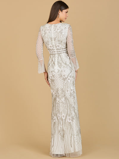 Lara 33435 - Long Sleeve Ethereal Bridal Gown-Dress-Lara-Lara