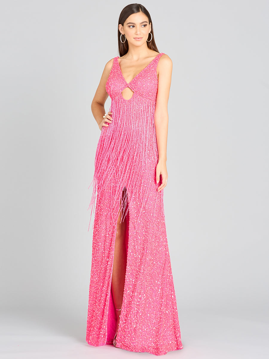 LARA Regan Fringe Sequin Dress - Pink - 16 LARA Regan Fringe Sequin Dress - Pink - 16