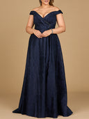 Tonal Beaded Off Shoulder Ballgown – Lara New York