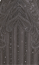 High Neck Beaded Dress with Long Cape |  28834