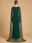V-Neck Beaded Dress with Long Cape |  28839
