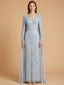 V-Neck Beaded Dress with Long Cape |  28839