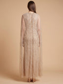 High Neck Beaded Dress with Long Cape |  28840