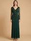 Long Sleeve Beaded Gown | 28841
