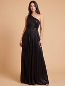 One Shoulder Metallic Dress | 28844