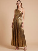 One Shoulder Metallic Dress | 28844