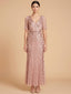 Embellished Gown with Cape Sleeves | 28845