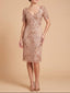 Embellished Midi Dress with Short Sleeves | 28846