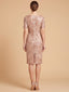 Embellished Midi Dress with Short Sleeves | 28846