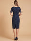 Embellished Midi Dress with Short Sleeves | 28846