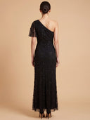 3D Floral Embellished One Shoulder Gown | 28848