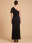 3D Floral Embellished One Shoulder Gown | 28848