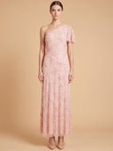 3D Floral Embellished One Shoulder Gown | 28848