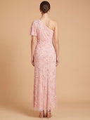 3D Floral Embellished One Shoulder Gown | 28848