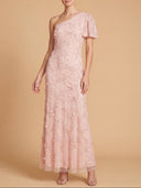 3D Floral Embellished One Shoulder Gown | 28848