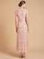 3D Floral Embellished Gown with Cap Sleeves | 28850