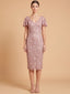 3D Floral Embellished Midi Dress with Cape Sleeves | 28851
