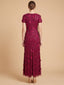 3D Floral Embellished Gown with Cape Sleeves | 28852