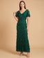 3D Floral Embellished Gown with Cape Sleeves | 28852