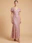 3D Floral Embellished Gown with Cape Sleeves | 28852