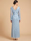 3D Floral Embellished Long Sleeve Gown | 28854
