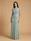 Lara 28856 - Beaded Flutter Sleeve Gown