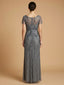 Lara 28856 - Beaded Flutter Sleeve Gown