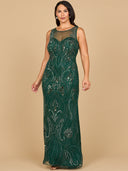 Beaded High Neckline Gown | 28868