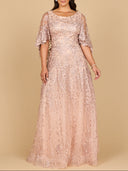 Cape Sleeve Mother's Gown | 28881