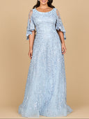 Cape Sleeve Mother's Gown | 28881