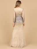 Mermaid, Beaded Long Sleeve Gown | 28886