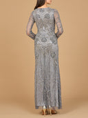 High Neck, Long Sleeve Beaded Gown | 28889