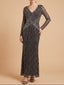 Lara 28892 - Long Sleeve Beaded Gown