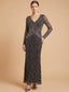 Lara 28892 - Long Sleeve Beaded Gown