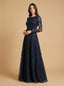 Lara 28904 - Long Sleeve High Neck Gown