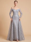 Lara 28905 - Off Shoulder Overskirt Gown