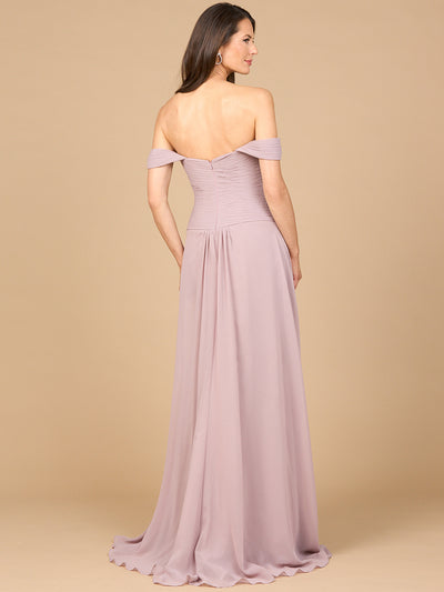 Lara 28911 - Off Shoulder Chiffon Dress