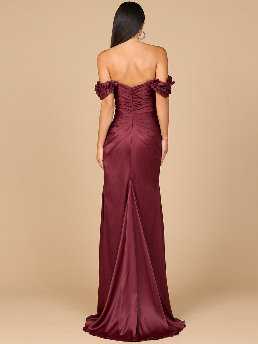 Lara 28916 - Off Shoulder Crepe Gown