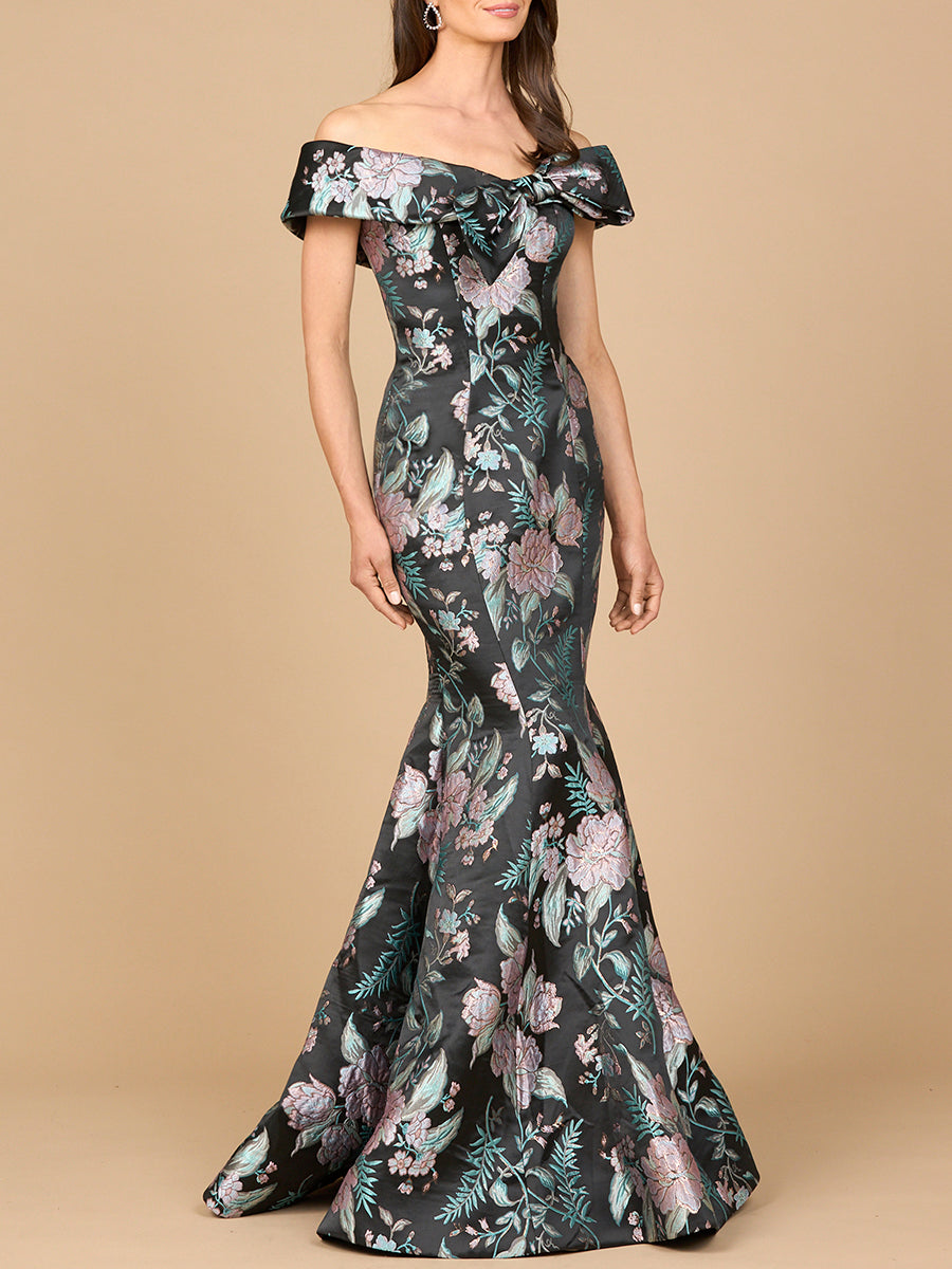 Lara 28919 - Fitted, Mermaid Brocade Gown