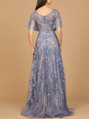 Elegant Cape Sleeve A-line Gown