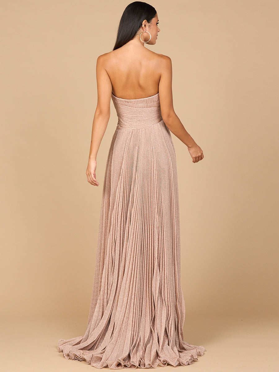 Lara 28932 - Flowing Pleated, Strapless Dress