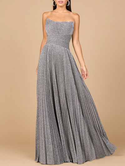 Lara 28932 - Flowing Pleated, Strapless Dress