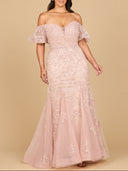 Lace, Off Shoulder Mermaid Gown
