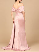 Off Shoulder Satin Dress
