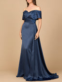 Off Shoulder Satin Dress
