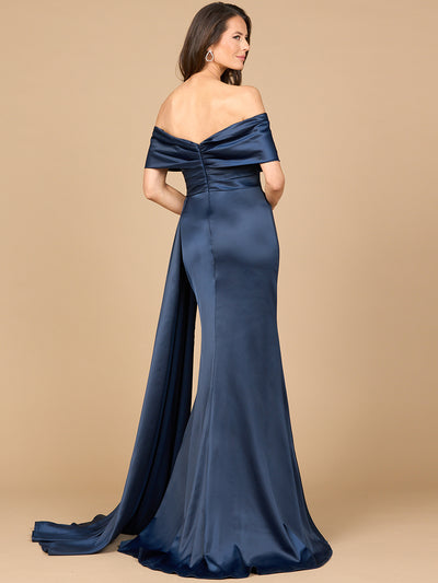 Lara 28945 - Off Shoulder Satin Dress